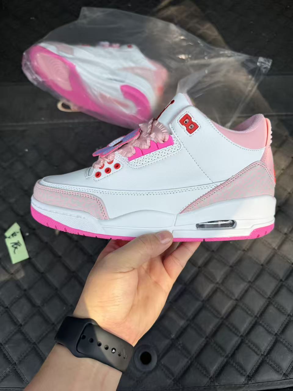 Air Jordan 3 White & Pink Floral Sneakers | Petal Pop