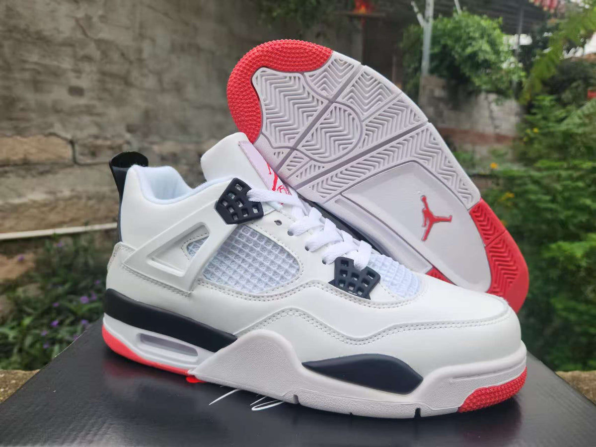 Air Jordan 4 Retro "White Red" Sneakers