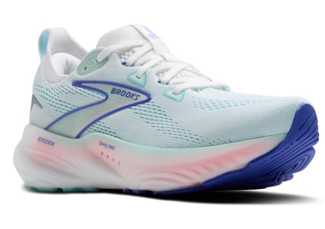 Brooks Glycerin 22 Women's Running Shoes – White Limpet Shell Amparo Blue