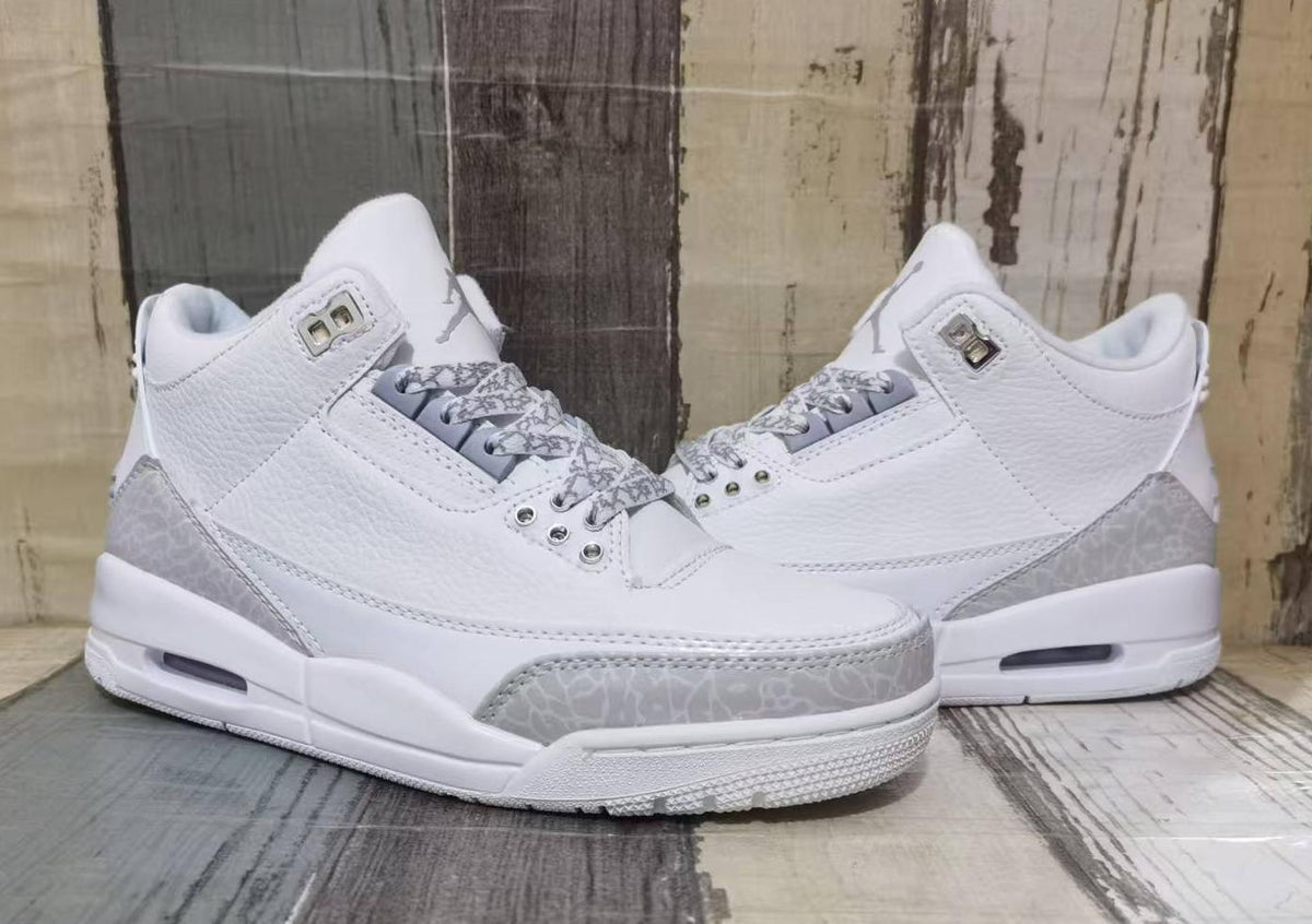 Air Jordan 3 Retro Unisex Sneakers – Pure White