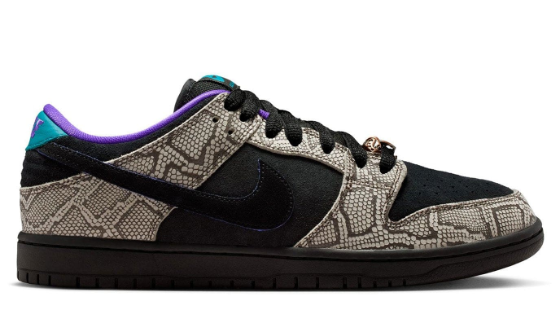 Nike SB Dunk Low Dashawn Jordan – Snake Skin Black Fierce Purple