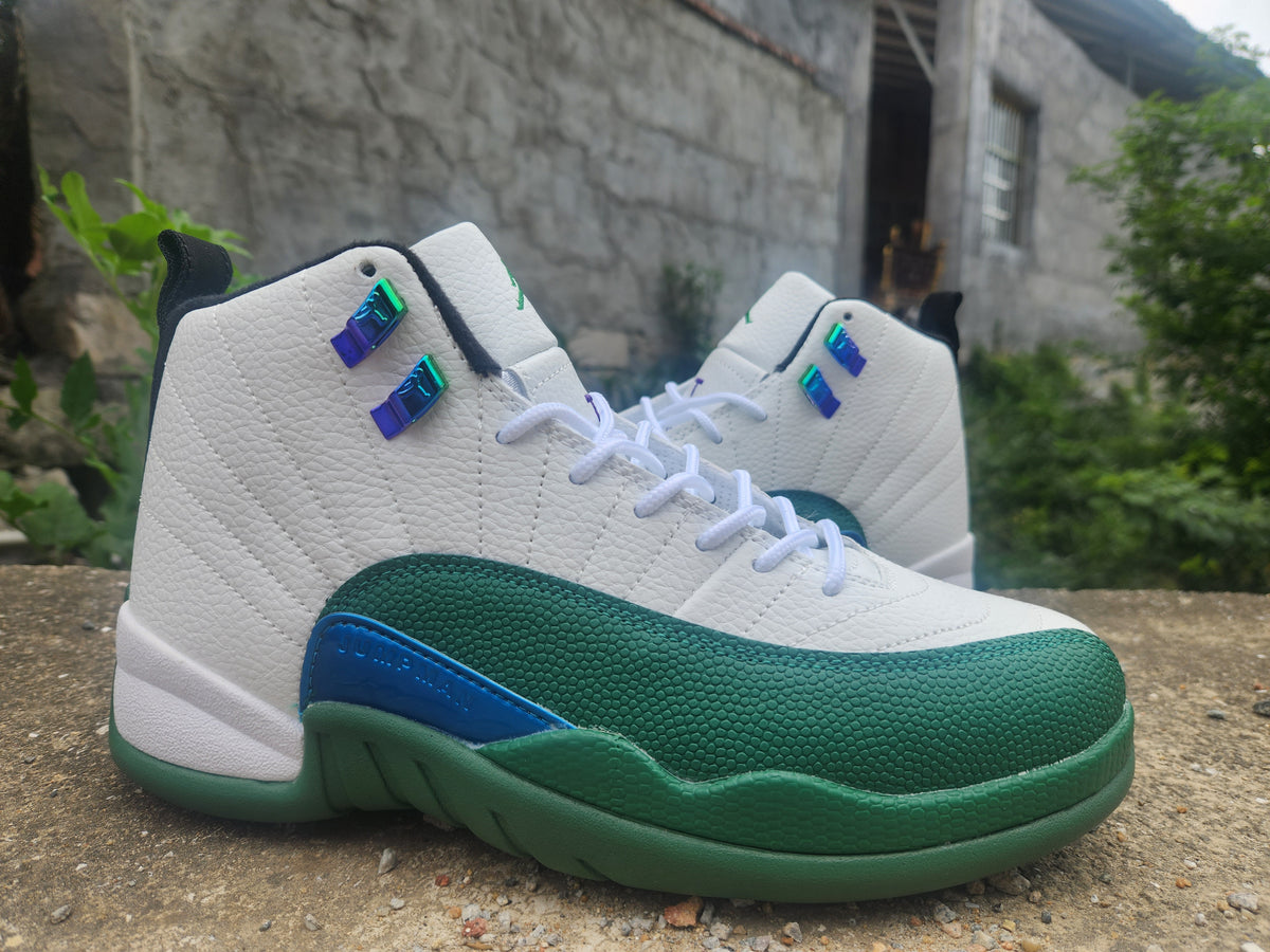 Air Jordan 12 Evergreen Horizon Men's Sneakers - White/Green