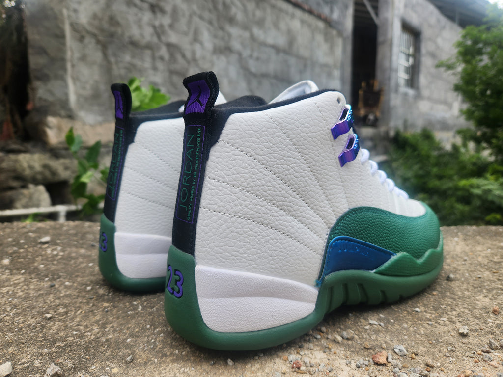 Air Jordan 12 Evergreen Horizon Men's Sneakers - White/Green