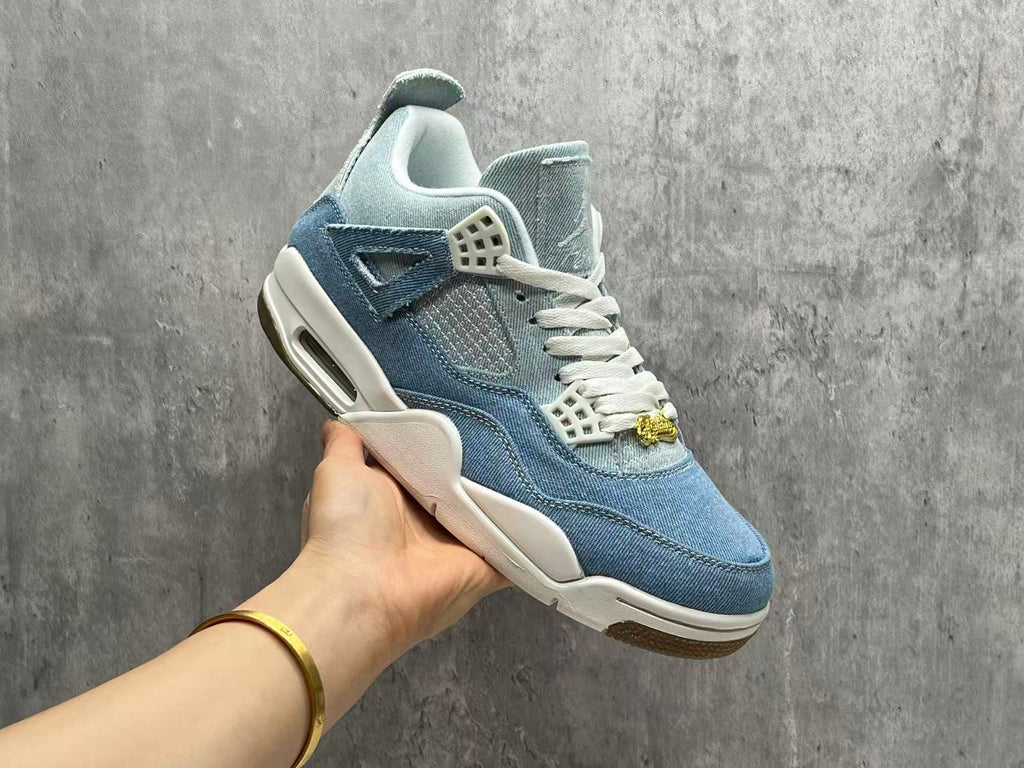 Air Jordan 4 Retro Denim Blue Sneakers | Blue Hour Edit