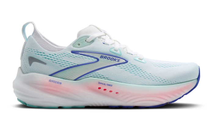 Brooks Glycerin 22 Women's Running Shoes – White Limpet Shell Amparo Blue